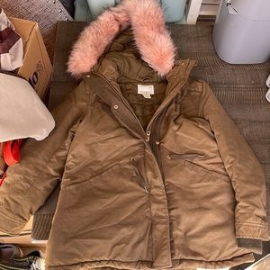 Zara Girls Parka/Jacket/Coat with Fur Hood